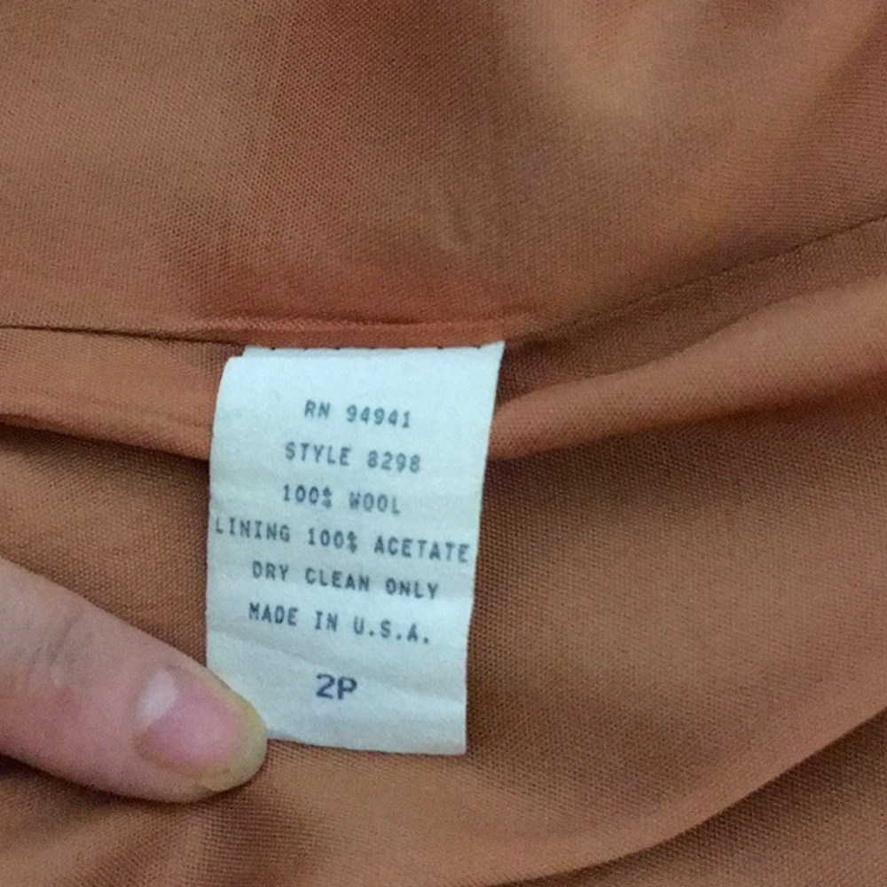 Wool Blazer Rust Color Size 2p Euc - image 7